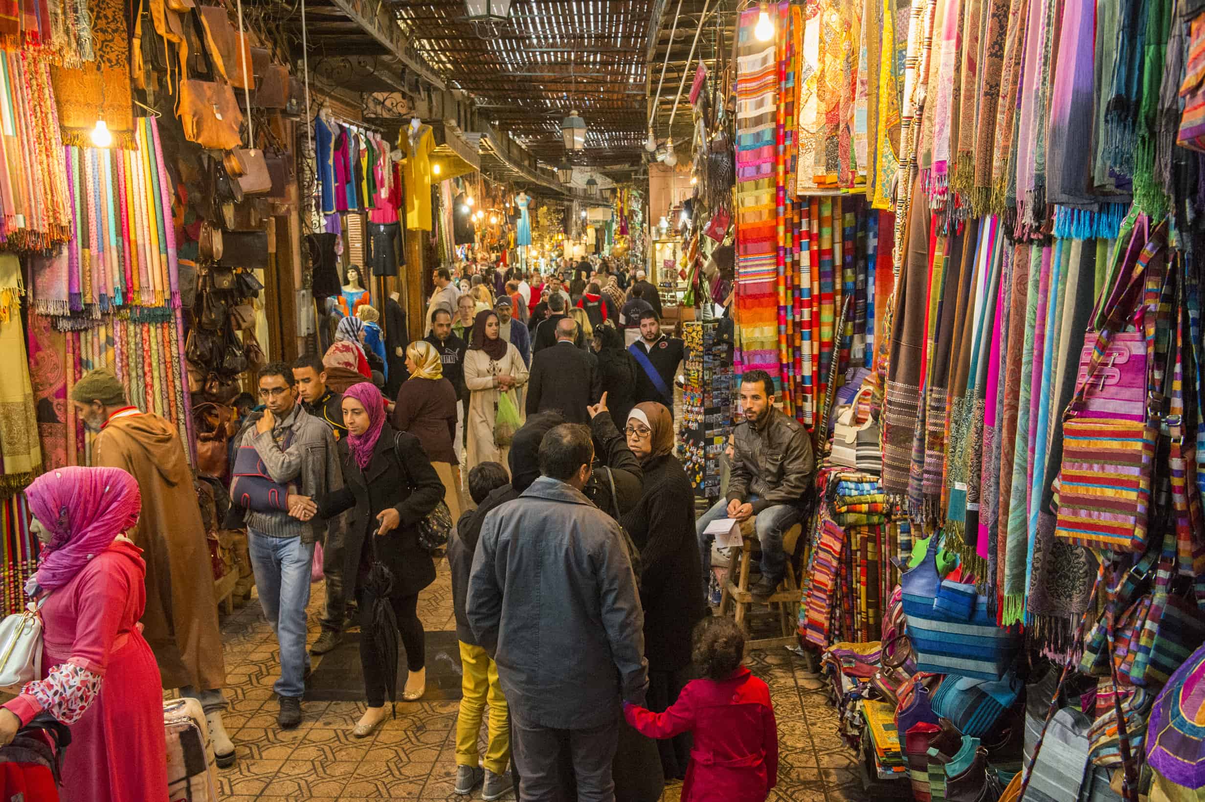 The main bazaar in Marrakech